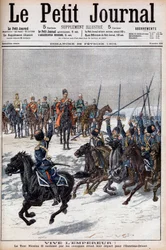 Russisch-Japanse Oorlog 1904-1905 - Kozakken juichen Tsaar Nicolaas II toe voor vertrek naar het Verre Oosten om tegen de Japanners te vechten