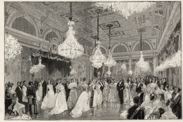 Sadi Carnot (1837-1894), Franse president van 1887 tot 1894 en zijn vrouw in het Elysee-paleis - De feesten van het presidentschap - de nieuwe balzaal in het Palais de L