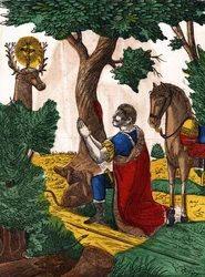 Sint Hubertus. Afbeelding van Epinal, eerste helft van de 19e eeuw