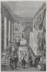 Zaal van het Museum van het Nationaal Muziekconservatorium van Parijs - Gravure in 