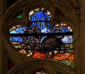 Scène uit de Apocalyps: Het beest met zeven koppen