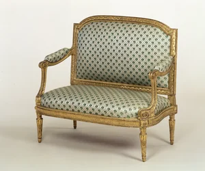 Kleine Louis XVI Bank, gestempeld door J.P. Boulard