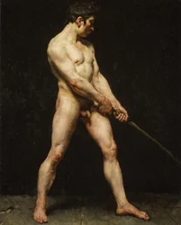 Studie van een naakte man, ca. 1810-20