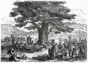 Teutonen genieten van een vakantie