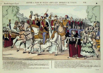 De Aankomst van Sultan Abd al-Aziz (1830-76) in Parijs in 1867