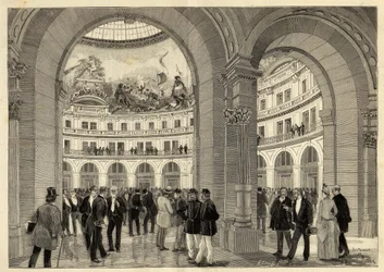 De Bourse du Commerce - Parijs (1e arrondissement) - 1889 - gravure uit le Monde illustrious - 1889