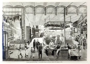 De nieuwe keukens van Café Riche, 1866