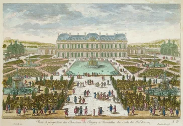 Het kasteel en de tuin van Clagny in Versailles