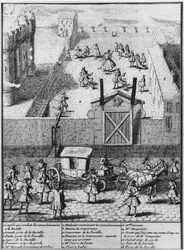 De Convulsionairen van Saint-Médard naar de gevangenis van de Bastille gebracht, ca. 1730
