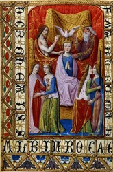 De kroning van de Maagd door de Heilige Drie-eenheid, ca. 1500