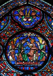 De Kroning van de Maagd met de engelen die de kroon brengen