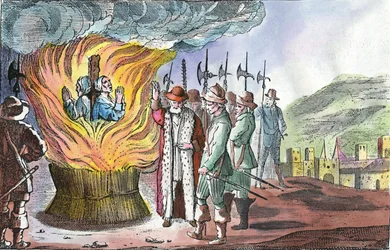 De executie van Waldenzische vrouwen tijdens Pasen in Piëmont in 1655