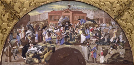 De vismarkt bij Les Halles, ca. 1660