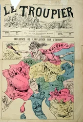 De Invloed van Influenza op Europa, uit Le Troupier, 1890