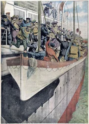 De les van de SS Titanic: Reddingsbootoefening op een passagiersschip