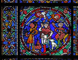 Het Leven van Christus-raam: De Aankondiging aan de Herders