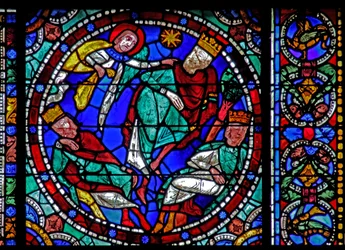 Het Leven van Christus-raam: De Wijzen - gewaarschuwd in een droom
