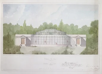 Het Apenhuis in de Jardin des Plantes in Parijs, 1835