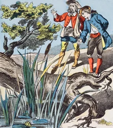 De eik en het riet, illustratie uit de Fabels van La Fontaine