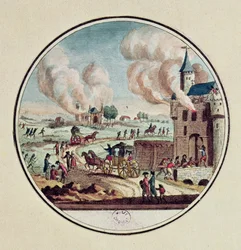 De plundering en vernietiging van kastelen en de emigratie van prinsen en hovelingen in juli 1789