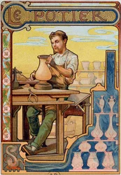 De Potter, illustratie uit een boek over ambachten, c.1899