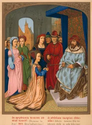 De koningin van Sheba voor Salomo