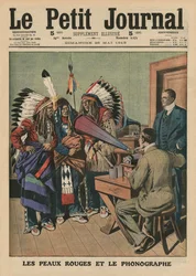 De Indianen en de fonograaf, vooromslagillustratie van 