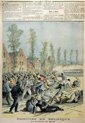 De rellen in Mons, illustratie uit Le Petit Journal, mei 1893