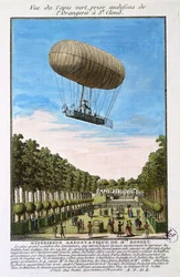 De Robert-luchtschip boven Saint Cloud, Parijs, 15 juli 1784