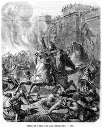 Het Beleg van Parijs door de Noormannen in 885-886