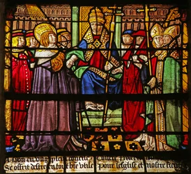 Het Sint Louis raam: Louis op het Concilie van Lyon