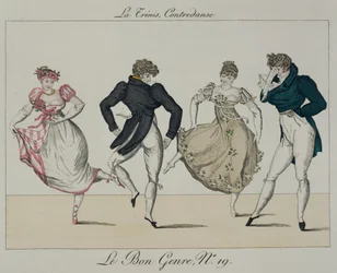 De Trenis Quadrille, plaat 19 uit Le Bon Genre, 1805