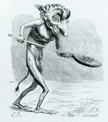 De Ukobach, illustratie uit het Dictionnaire Infernal door Jacques Albin Simon Collin de Plancy