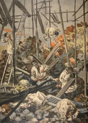 Het ongeluk in Chesnay, illustratie uit Le Petit Journal: Supplement illustre, 1898