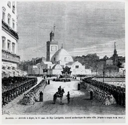 De aankomst in Algiers van Charles Lavigerie, de nieuwe aartsbisschop van de stad, 15 mei 1867