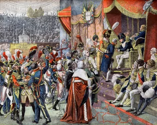 De eerste uitreiking van de Kruisen van het Legioen van Eer in 1804