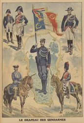 De vlag van de Franse gendarmes