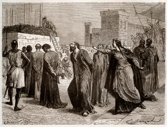 De ketterij in Orléans in 1022 - De zaak van de ketters van Orléans: kanunniken werden in 1022 in Orléans wegens ketterij tot de brandstapel veroordeeld. (Eerste brandstapel in de geschiedenis van de strijd tegen ketterij in het Westen onder de regering