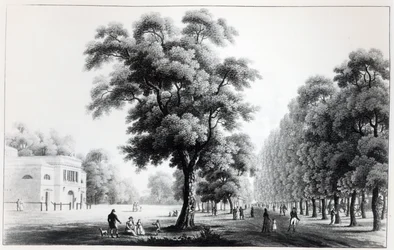 De hoofdlaan in de Prater, Wenen, 1821