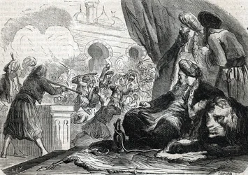 De slachting van het leger van de Janitsaren in 1826 door Sultan Mahmoud II, Constantinopel