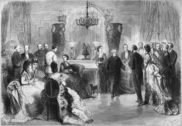 De salon van Adolphe Thiers (1797-1877) in Chalet Cordier de Trouville