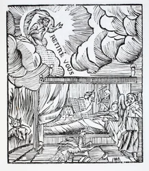 De staat van de mens stervend in doodzonde