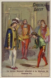 De jonge Bayard gehecht aan het huis van Karel VI