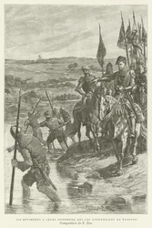 Ze keerden terug naar hun heren, die bij de oversteek wachtten