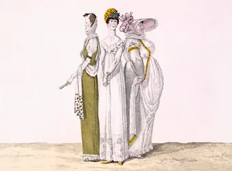 Drie Parijse Gratiën, plaat 16 uit le Bon Genre, ca.1810