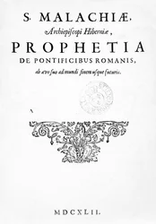 Titelpagina voor Prophecy of the Popes, gepubliceerd 1662