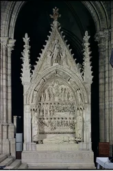 Graf van Dagobert I (605-39) Koning van de Franken, gerestaureerd door Adolphe Victore Geoffrey-Dechaume (1816-92) in 1862, c.1263