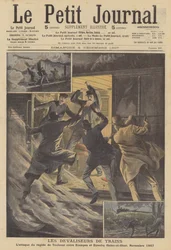 Treinrovers (kleurenlitho)