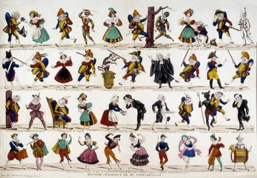 Waargebeurd verhaal van Monsieur Polichinelle. Beeld van Epinal, sd. 19e eeuw