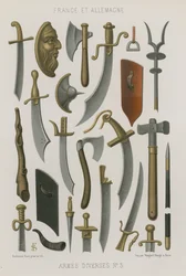 Verschillende wapens van Frankrijk en Duitsland